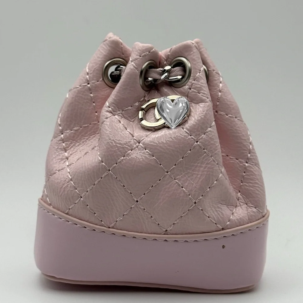 Labubu Pink Mini Bag with Charm and quilted backpack - Picture 2 of 5
